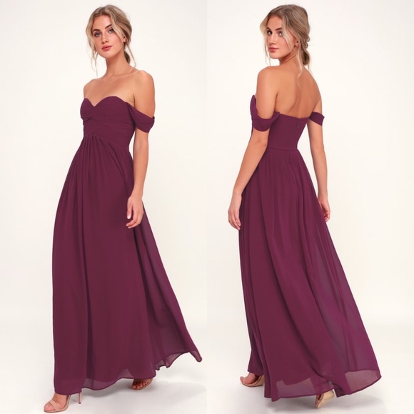 Lulus Dresses & Skirts - Lulus Harmonious Love Burgundy Maxi Dress Medium